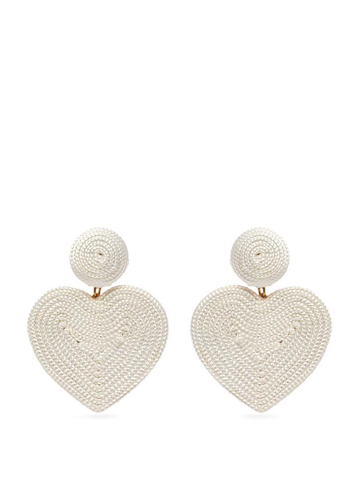 Rebecca De Ravenel Cora Heart Cord Earrings