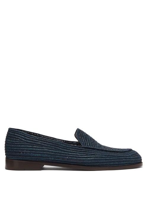 Matchesfashion.com Casablanca 1942 - Beppe Raffia Loafers - Mens - Blue