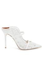 Matchesfashion.com Malone Souliers - Maureen Floral-lace Mules - Womens - Ivory