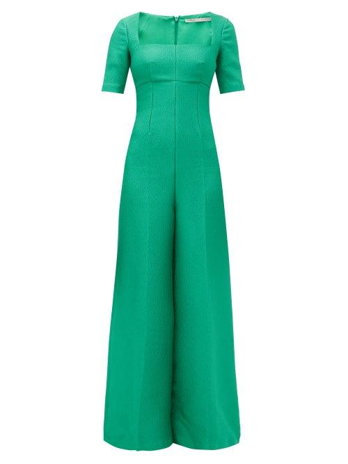 Matchesfashion.com Emilia Wickstead - Audie Crepe Jumpsuit - Womens - Green