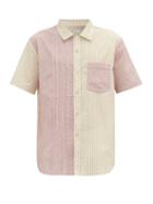 Matchesfashion.com By Walid - Carson Patchwork Cotton-poplin Shirt - Mens - Pink Multi
