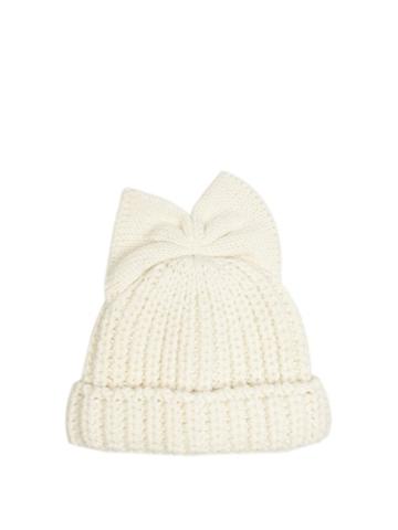 Federica Moretti Bow-detail Knitted Beanie Hat