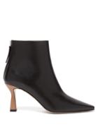 Matchesfashion.com Wandler - Lina Point Toe Leather Ankle Boots - Womens - Black Khaki