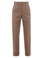 Matchesfashion.com Gucci - Wide-leg Wool-tweed Trousers - Mens - Brown
