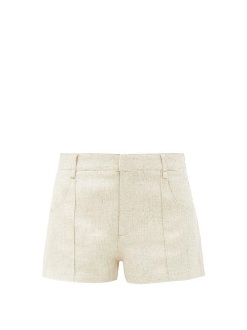 Matchesfashion.com Jacquemus - Tailored Canvas Shorts - Womens - Light Beige