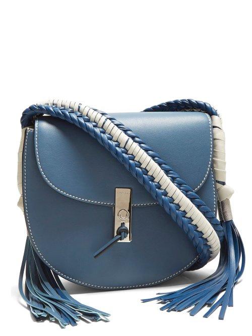 Matchesfashion.com Altuzarra - Ghianda Braided Cross Body Bag - Womens - Blue White