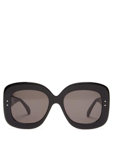 Matchesfashion.com Alaia - Oversized Square Acetate Sunglasses - Womens - Black