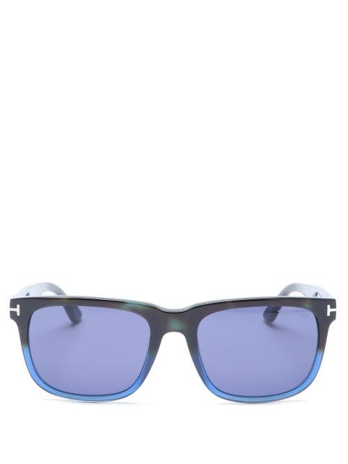 Matchesfashion.com Tom Ford Eyewear - Stephenson Gradated Square Acetate Sunglasses - Mens - Blue