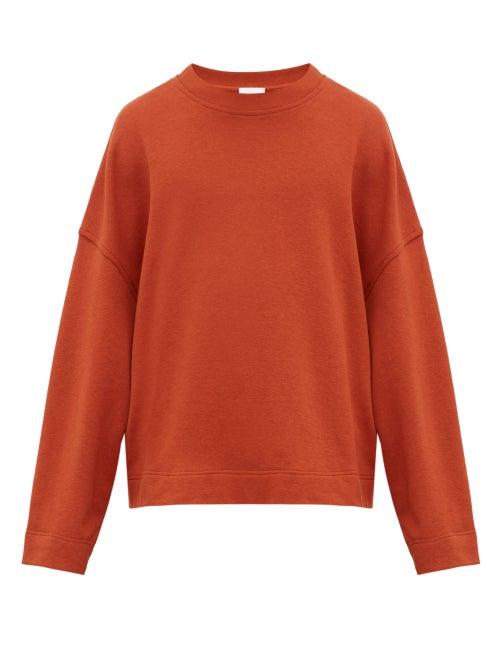 Matchesfashion.com Raey - Oversized Long Sleeved Cotton Jersey T Shirt - Mens - Dark Orange