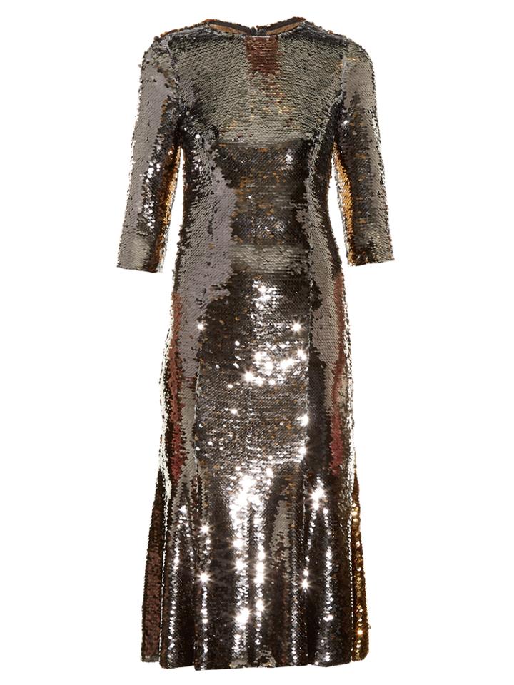 Dolce & Gabbana Bi-colour Sequinned Midi Dress