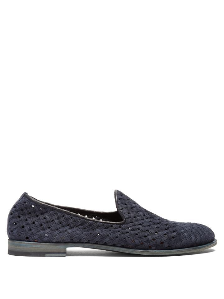 Fratelli Rossetti Woven Suede-leather Loafers