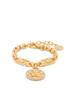 Matchesfashion.com Versace - Crystal Medusa Head Greca Chain Bracelet - Womens - Gold