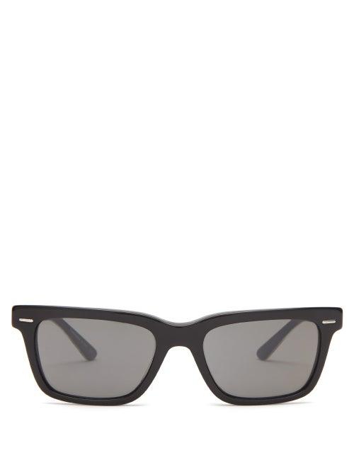 Matchesfashion.com Oliver Peoples - Ba Cc Square Acetate And Metal Sunglasses - Mens - Black