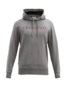 Matchesfashion.com C.p. Company - Logo-print Garment-dyed Cotton Hooded Sweatshirt - Mens - Grey