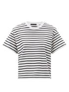 Matchesfashion.com Atm - Striped Cotton-jersey T-shirt - Womens - Black White