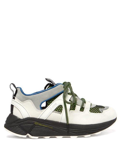 Matchesfashion.com Ganni - Brooklyn Low Top Leather Trainers - Womens - White Multi