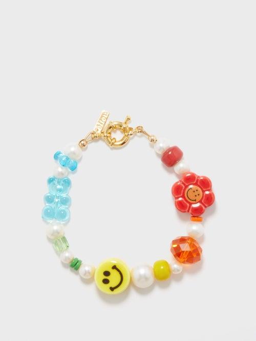 Liou - Soleigh Pearl & 14kt Gold-plated Bracelet - Mens - Multi