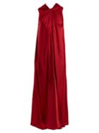 Elizabeth And James Cavan Twisted-front Satin-twill Dress