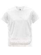 Matchesfashion.com Noir Kei Ninomiya - Ruffled Cotton-jersey T-shirt - Womens - White