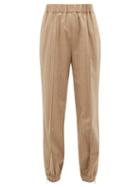 Matchesfashion.com Hillier Bartley - Pinstriped High Rise Wool Blend Trousers - Womens - Beige Multi