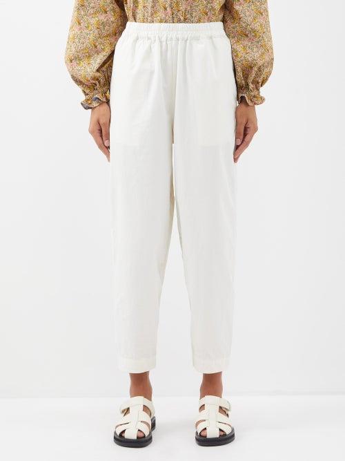 Toogood - The Acrobat Cotton Cropped Trousers - Womens - Cream
