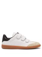 Matchesfashion.com Isabel Marant - Beth Low Top Suede And Leather Trainers - Mens - White Multi