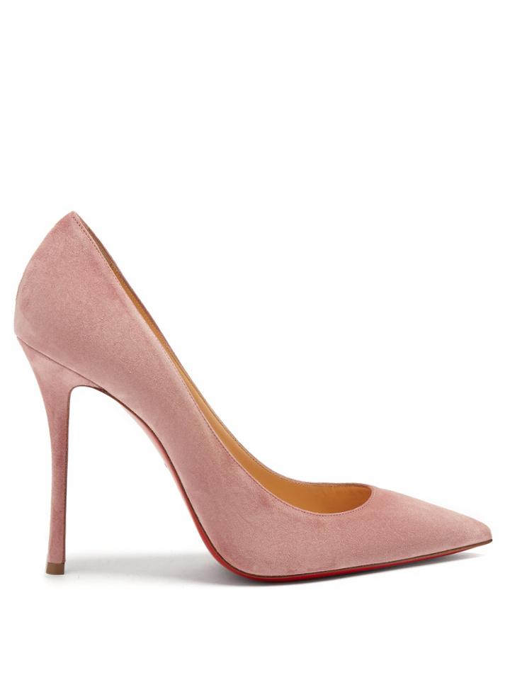Christian Louboutin Decoltish 100 Suede Pumps