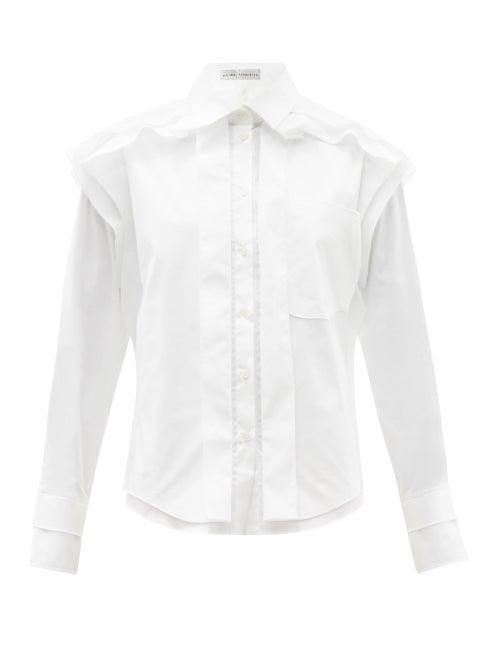 Matchesfashion.com Palmer//harding - Bursting Excitement Cotton-blend Poplin Shirt - Womens - White