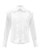 Matchesfashion.com Palmer//harding - Bursting Excitement Cotton-blend Poplin Shirt - Womens - White