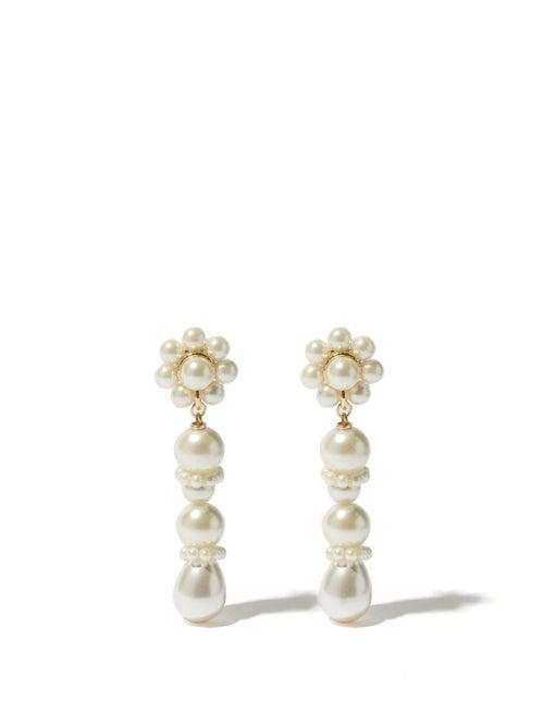 Shrimps - Florian Faux-pearl Earrings - Womens - Pearl