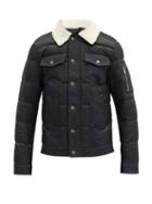 Matchesfashion.com Balmain - Faux-shearling Collar Down-quilted Jacket - Mens - Black