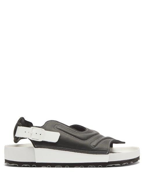 Matchesfashion.com Birkenstock X Csm - Terra Leather Slingback Sandals - Womens - White Black
