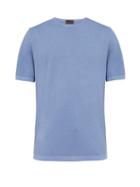 Matchesfashion.com Altea - Waffle Knit Cotton T Shirt - Mens - Light Blue