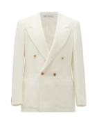 Matchesfashion.com Umit Benan B+ - Double-breasted Peak-lapel Crepe Jacket - Mens - White