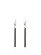 Matchesfashion.com Saint Laurent - Ysl Monogram Tassel Earrings - Womens - Silver