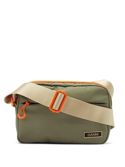Matchesfashion.com Ganni - Recycled-canvas Cross-body Bag - Womens - Khaki