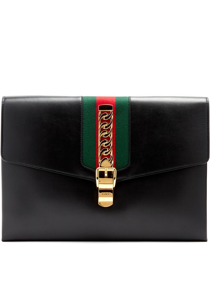 Gucci Sylvie Leather Shoulder Clutch
