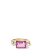 Matchesfashion.com Irene Neuwirth - Tennis Diamond, Tourmaline & Rose-gold Ring - Womens - Pink Multi