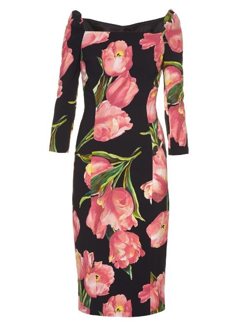 Dolce & Gabbana Tulip-print Cady Dress