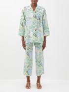 Olivia Von Halle - Casablanca Silk-satin Shirt And Trousers - Womens - Multi