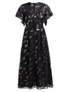 Matchesfashion.com Goat - Evangelina Tie Waist Fil Coup Dress - Womens - Black Multi