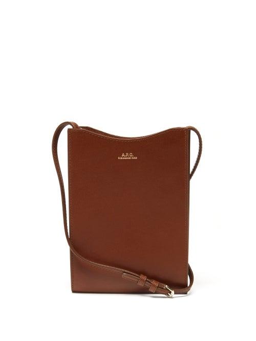Ladies Bags A.p.c. - Jamie Leather Cross-body Bag - Womens - Tan