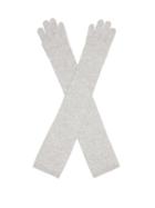 Ladies Accessories Brunello Cucinelli - Long Knitted Gloves - Womens - Light Grey