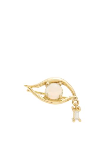 Ileana Makri Diamond, Opal & Yellow-gold Earring