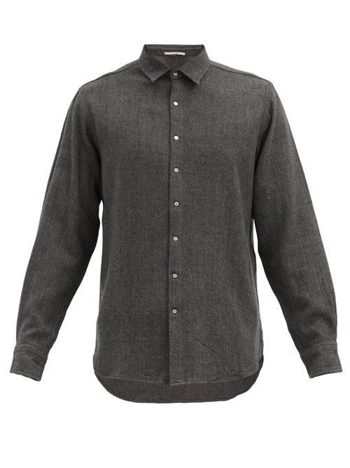 Matchesfashion.com Pro - Wool-flannel Shirt - Mens - Dark Grey
