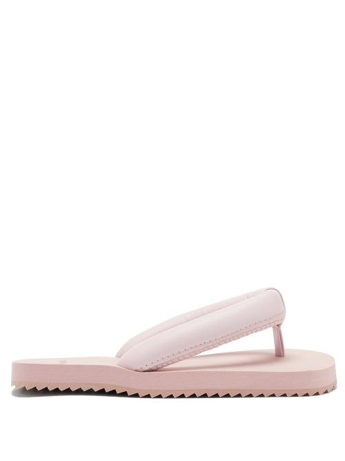 Matchesfashion.com Yume Yume - Suki Padded Faux-leather Sandals - Womens - Light Pink