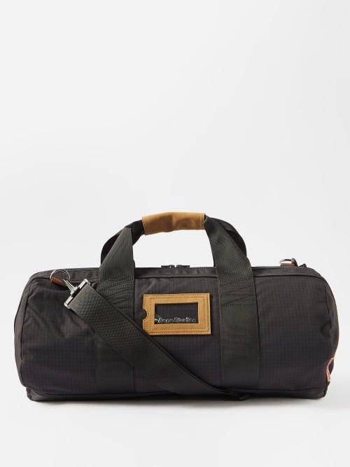 Acne Studios - Suede-trimmed Ripstop Duffel Bag - Mens - Black