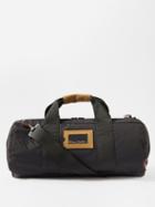 Acne Studios - Suede-trimmed Ripstop Duffel Bag - Mens - Black