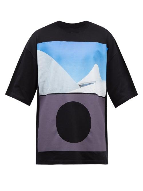 A-cold-wall* - Hemisphere-print Organic-cotton Jersey T-shirt - Mens - Black