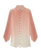 Zimmermann Chroma Ombr Silk-georgette Blouse